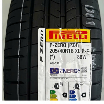 205/40R18 Pirelli Runflat P zero (PZ4) R-F Sport 86W XL