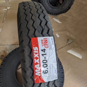 Vỏ lốp 6.00-14 M276 Maxxis 12PR, vỏ lốp 600-14 gai dọc Maxxis
