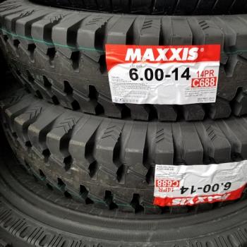 Vỏ lốp 6.00-14 M688 Maxxis 14PR, vỏ lốp 600-14 gai ngang Maxxis