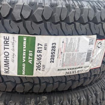 Vỏ lốp 265/65R17 112T AT51 KUMHO VIỆT NAM, vỏ lốp ô tô Chevrolet Colorado, vỏ lốp ô tô Chevrolet Trailblazer, vỏ lốp ô tô Isuzu D-max, vỏ lốp ô tô Isuzu MU-X